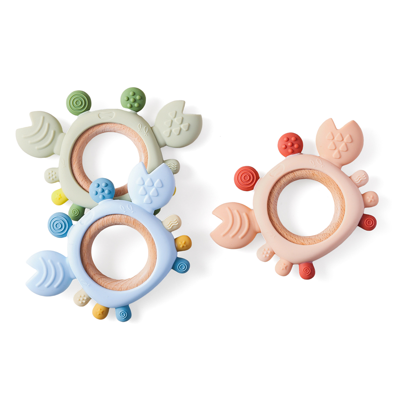 Baby Products Expo - Baby Silicone Teether Cartoon Crab Teether