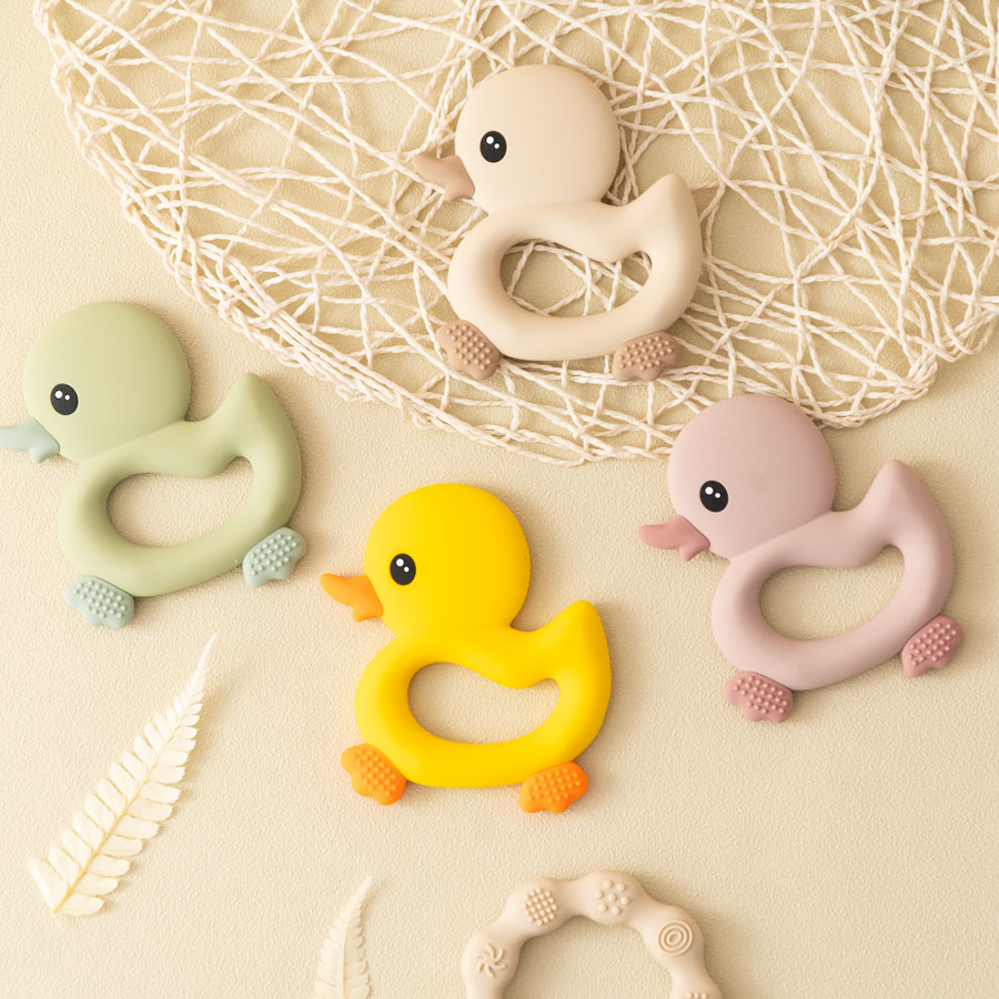 Baby Products Expo - 1PCS Baby Teether Toys Cartoon Duck