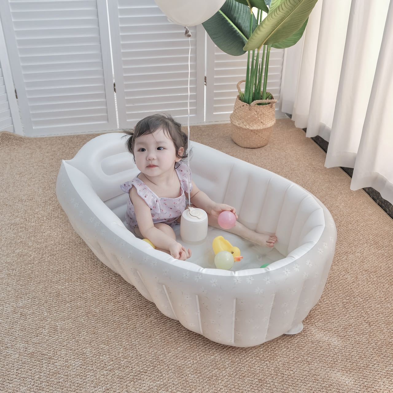 1PC Cartoon Inflatable Bathtub - đánh giá và giá Baby Products Newborn