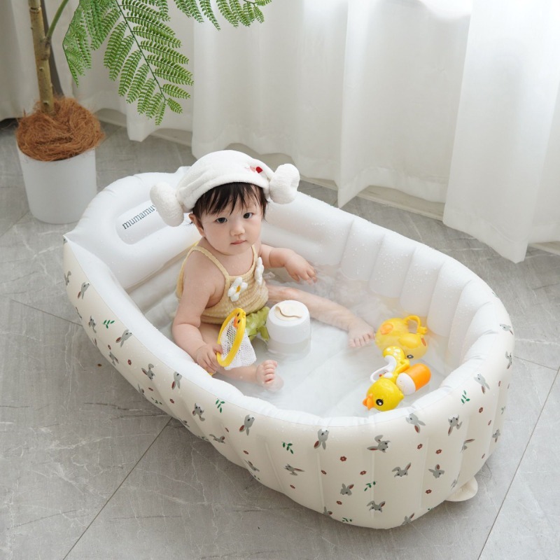 1PC Cartoon Inflatable Bathtub - đánh giá và giá Baby Products Newborn