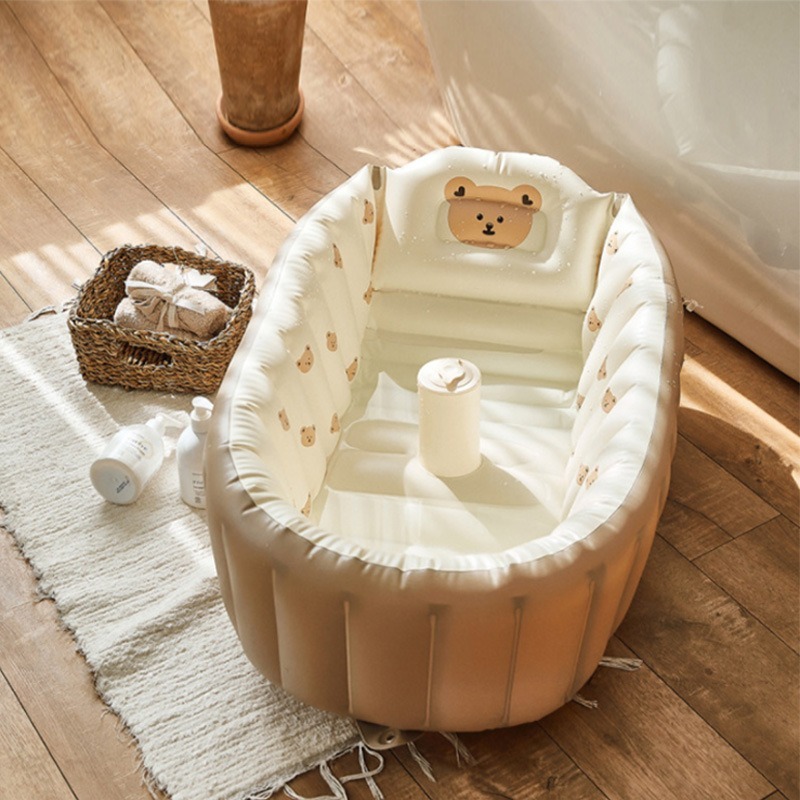 1PC Cartoon Inflatable Bathtub - đánh giá và giá Baby Products Newborn